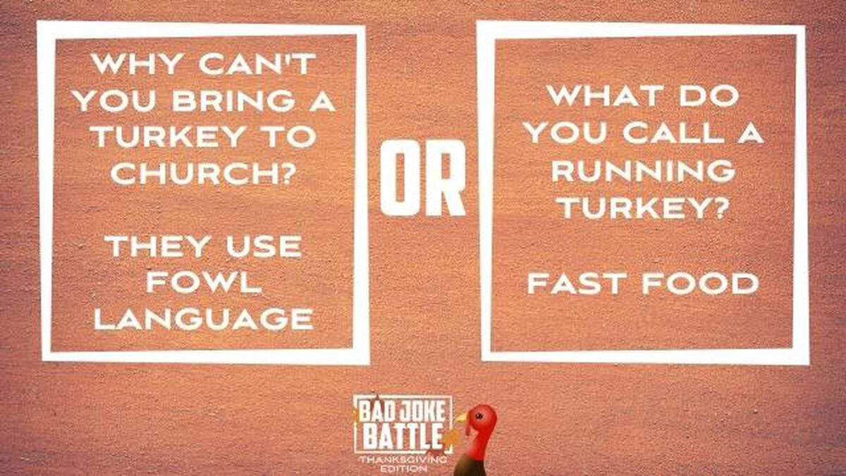 Bad Joke Battle Thanksgiving Edition image number null